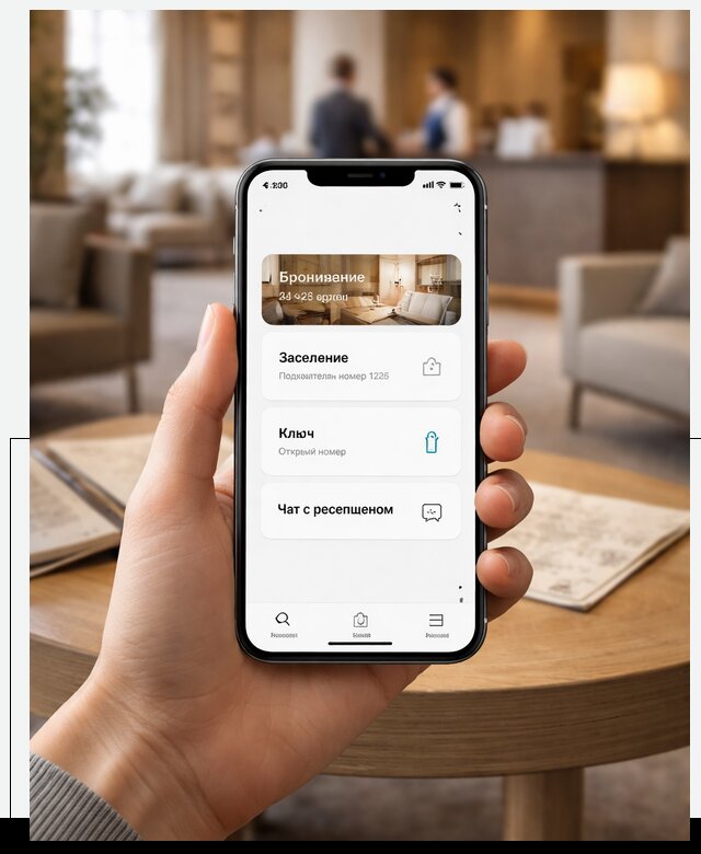 Мобильное приложение для гостей отеля в Каменке, управление сервисом